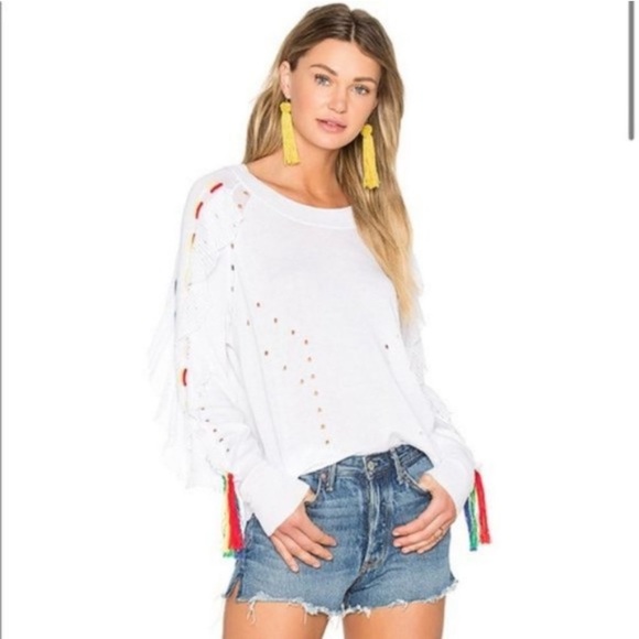 NWT wildfox couture colorful tassel sweater - Picture 2 of 5